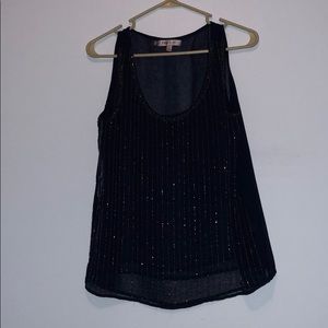 navy blue tank top with sequins!